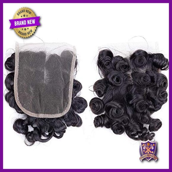 Peruvian Human Hair Extensions 8 Bundles with 4x4 Closure Short Curly Bob
